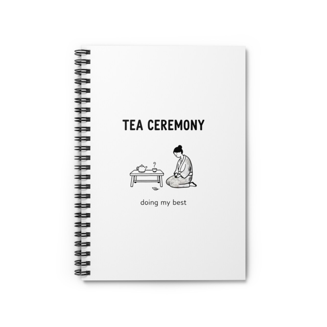 Spiral Journal Notebook, Tea Ceremony, School Gift, Book Collector